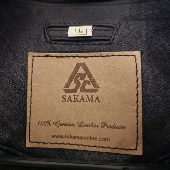 Mens Genuine Leather Jacket L - Picture 3 of 10